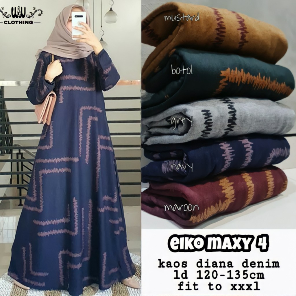 Baju Gamis Harian Kaos Diana Jumbo Ld 120 130 140 Gamis Muslim Big Size Wanita Terbaru