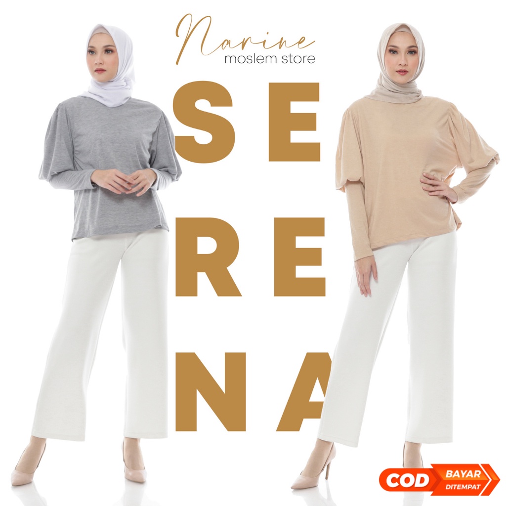 Blouse Wanita Hijab Style Atasan Muslim Kaos Pakaian Kerja Kantor Sehari Hari Fashion Muslimah Abu C