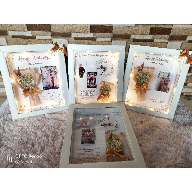 1 HARI JADI Flower in Frame Polaroid Frame 20x25 cm Kado Unik Kado pernikahan kado anniversary kado wisuda Kado tunangan Kado ultah Kado Ulang Tahun