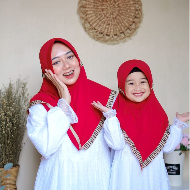 Jilbab couple ibu dan anak / Hijab couple ibu dan anak instan
