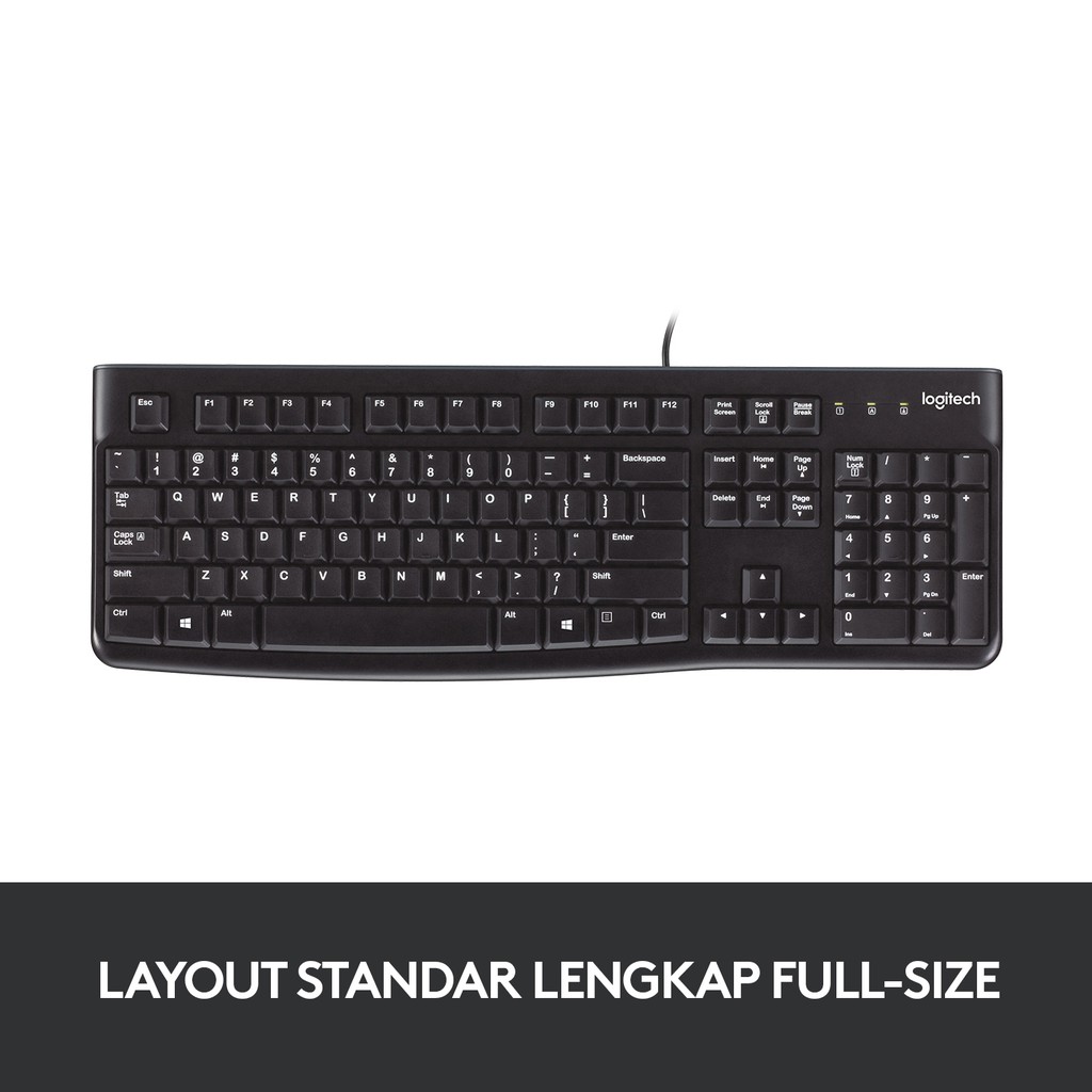 Logitech K120 Keyboard USB kabel Original