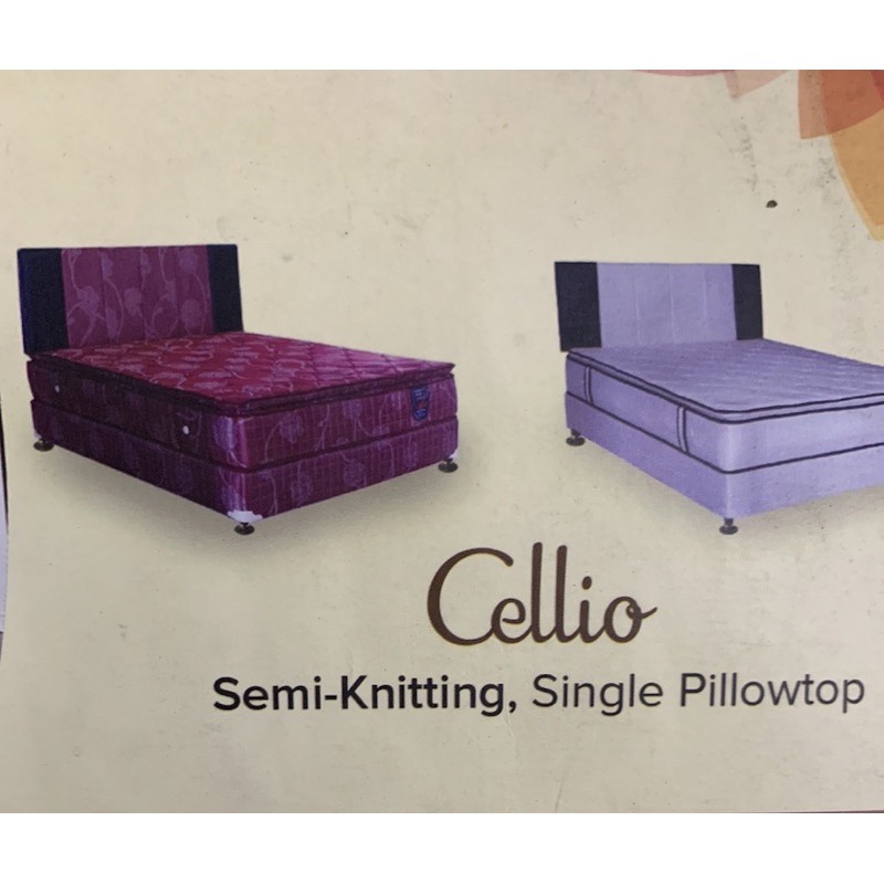 Kasur Eurostar Celio Single Pillowtop 160 1 set Divan - 15 Tahun