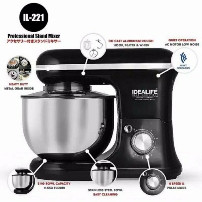 Proffesional Stand Mixer Berdiri Idealife IL 221 - IL221 5 Liter