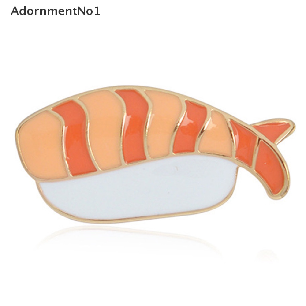(AdornmentNo1) 3pcs / Set Bros Pin Enamel Bentuk Sushi / Makanan Jepang Untuk Aksesoris Pakaian