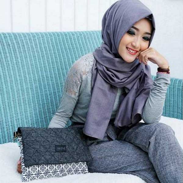 Tas Kanvas Clutch Maika etnik KARRAPPI untuk Wanita