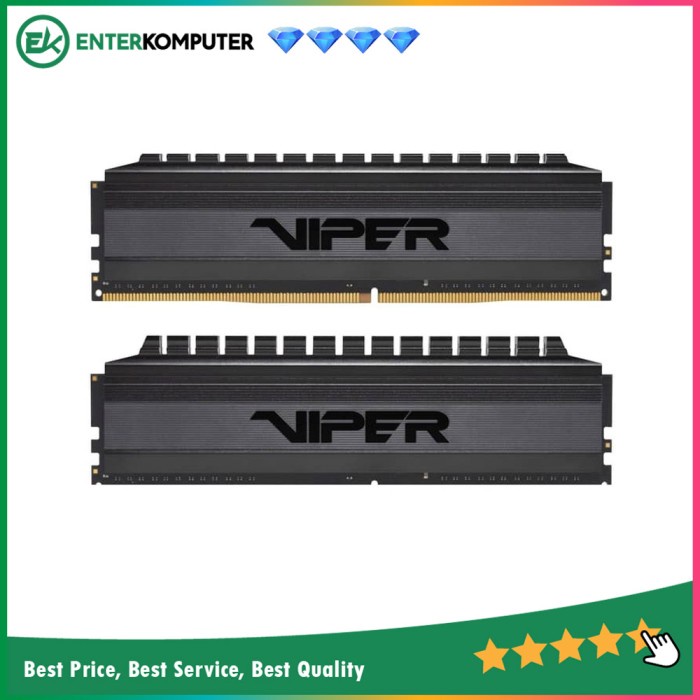 RAM Patriot DDR4 Viper 4 Blackout Series Dual Channel PC24000 8GB (2x4GB) - PVB4 8G 300 C6K