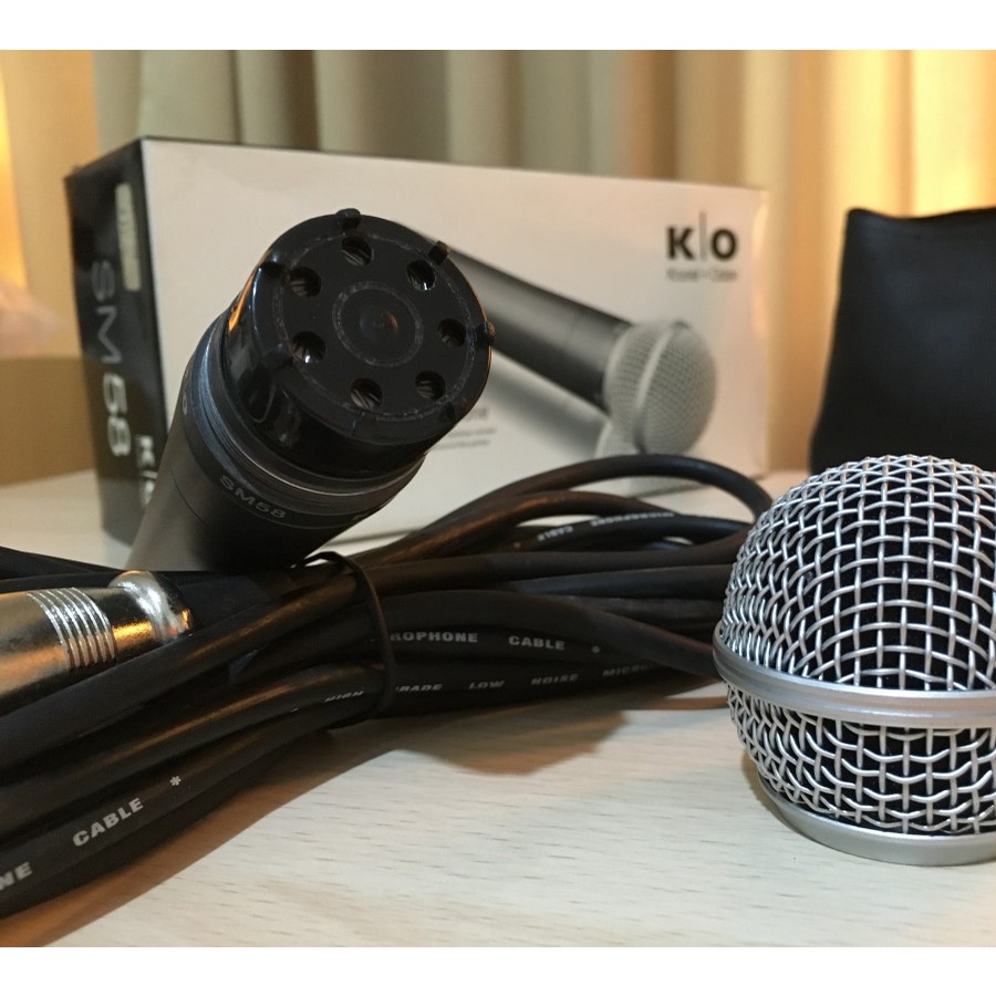 MICROPHONE MIC CABLE MIKROPON MIK KABEL KRUNEL + OSTAN SM58 - 3.5M ORIGINAL ORI BAGUS TERLARIS TERBAIK GARANSI