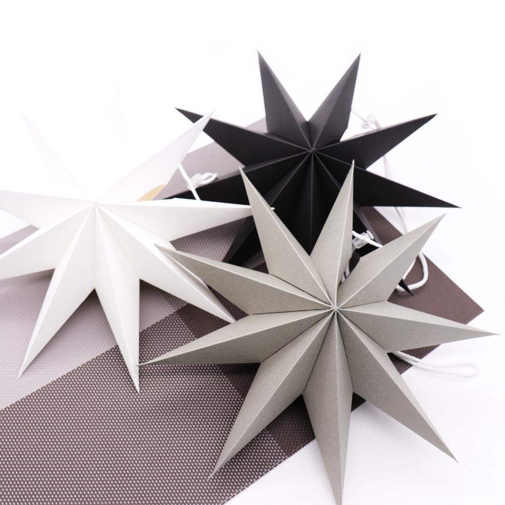 [Elegan] Paper Star Lantern 3D Festival Wedding Untuk Rumah Dekorasi Pohon Xmas Props Dekorasi Natal