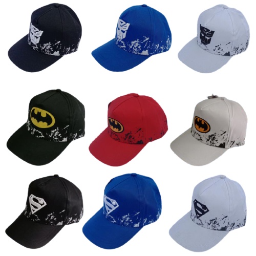 TopI Baseball Anak COWOK Logo SUPERHERO BORDIR Gaya HipHop Motif Kartun Gya Ko premium terbaru