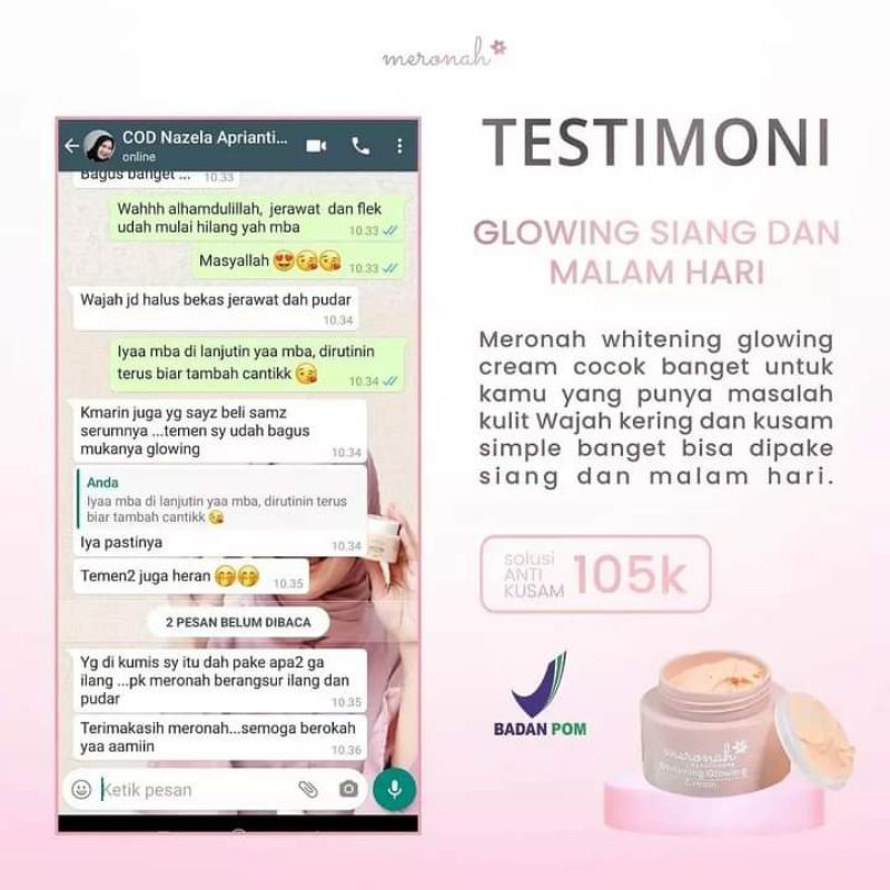 MERONAH GLOWING FLEK HITAM,JERAWAT,DAN BEKAS JERAWAT