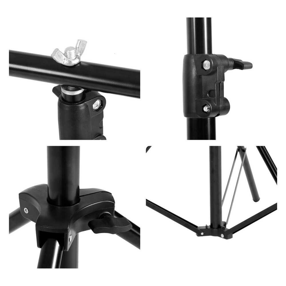 T-Shape Tiang Background Foto Produk Tripod T-Shaped Bracket Stand Backdrop Studio 260 x 200 150 cm