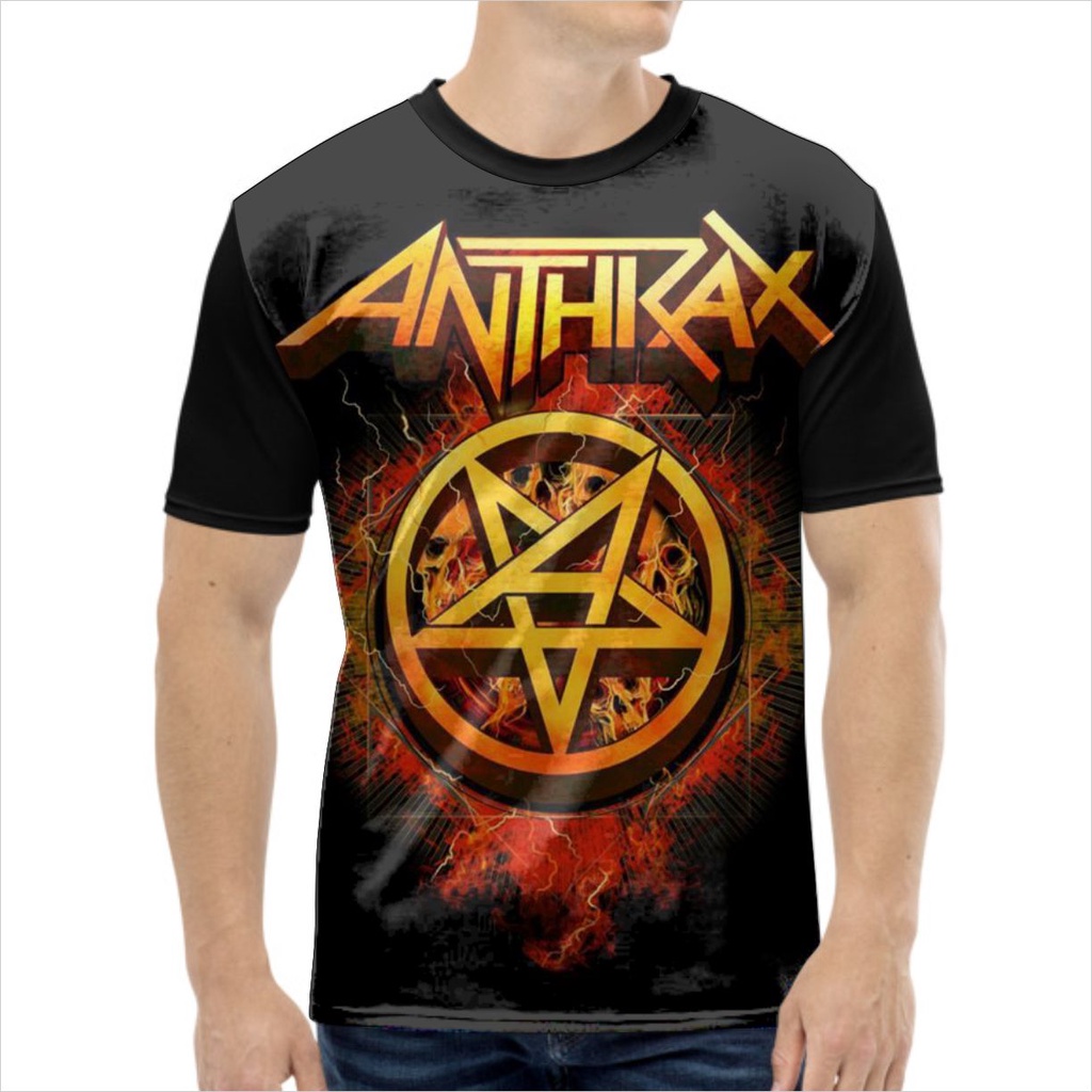 Kaos Music Pria ANTHRAX Logo - SHOPLAB88