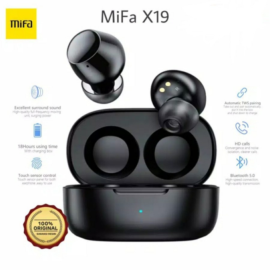 MIFA X19 TWS WIRELESS BLUETOOTH HEADSET GARANSI RESMI