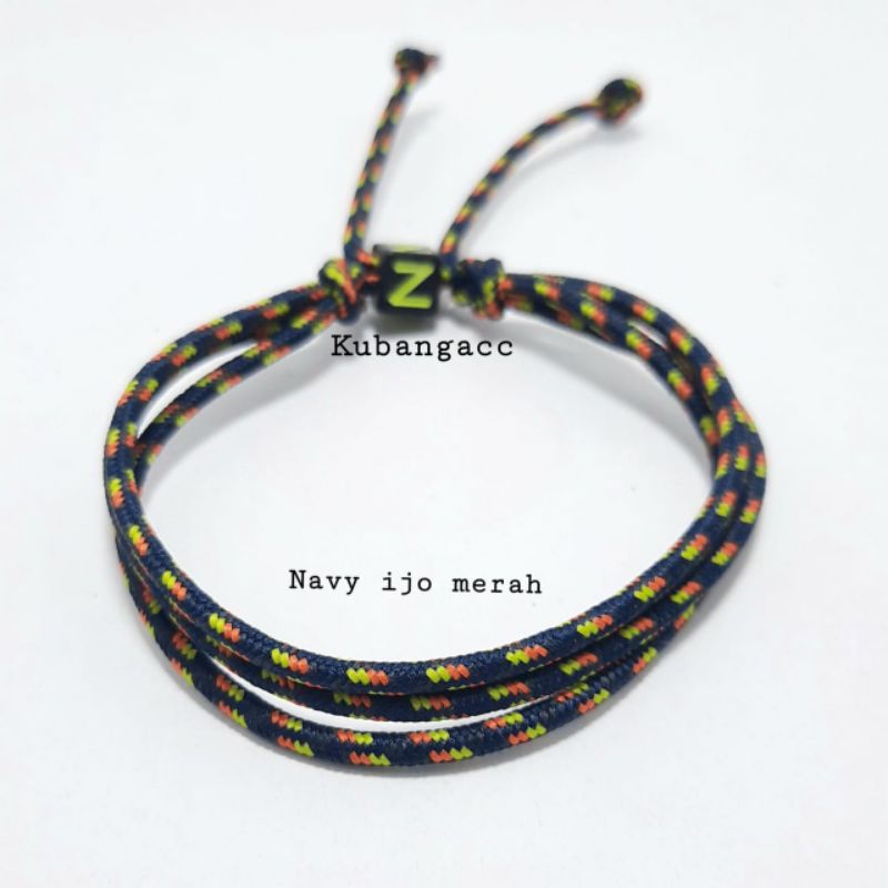 promoooo.gelang prusik 3 rangkap, gelang prusik keren,gelang cowok/cewek, gelang tali. gepang murah,-Navy ijo mrah