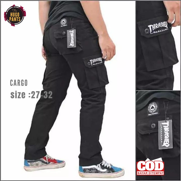 CARGO PANTS CELANA PANJANG CARGO PRIA ARMY BAHAN KATUN CELANA CARGO GUNUNG TRAFELING HAIKING PRIA