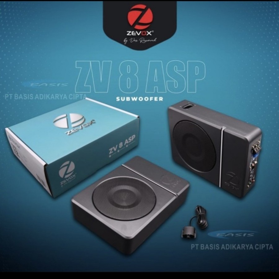 Subwoofer Kolong 8 inch ZEVOX ZV 8 ASP By Vox - Vox Research Original Terbaru
