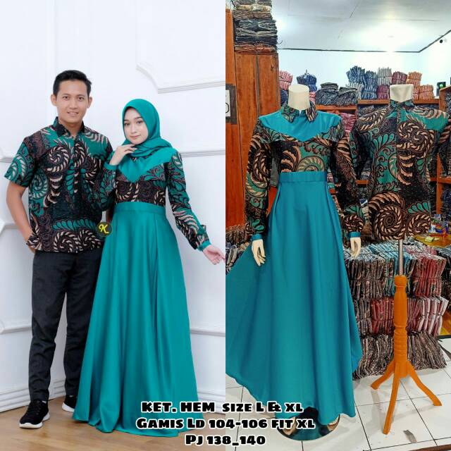 COUPLE BATIK KELUARGA GAMIS LONCENG MODEL JAZZ GAMIS JAZZY COUPLE GAMIS BATIK GROSIR BATIK MURAH