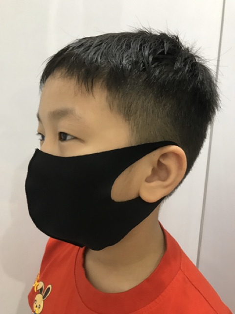 Masker anak scuba polos hitam