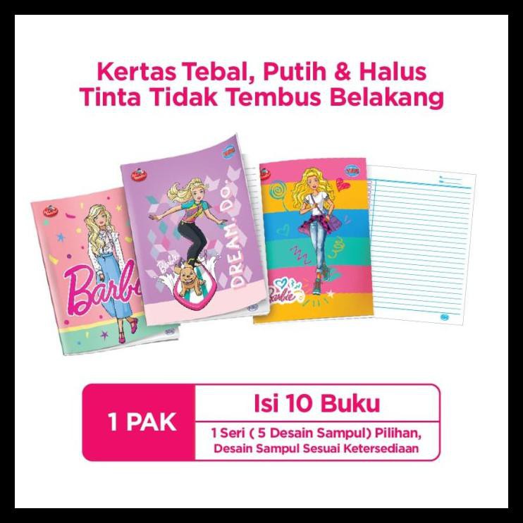 

GRATIS ! SiDU Buku Tulis Barbie 58 Lembar - 10 Buku