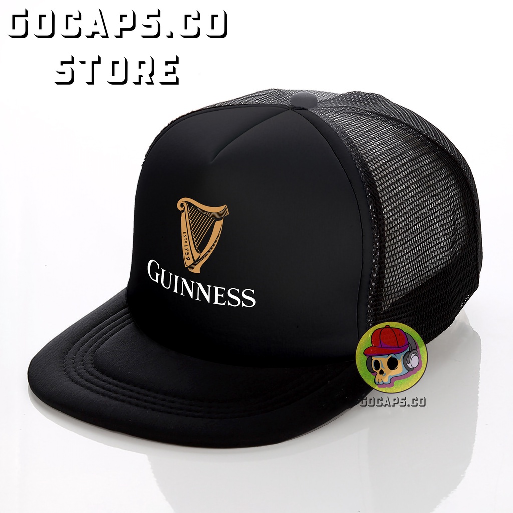 Guinness / Beer /Topi Jaring Distro / Topi Jaring / Topi Distro Premium / Topi Pria / Topi Baseball / Snapback / Topi Snapback / Topi Snapback Jaring / Topi Kece Unisex / Gocaps