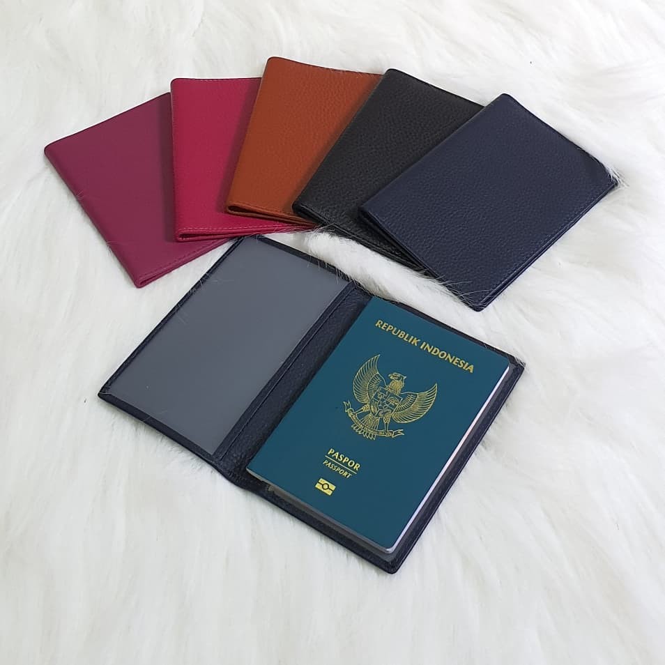 Plain Genuine Leather Passport Holder