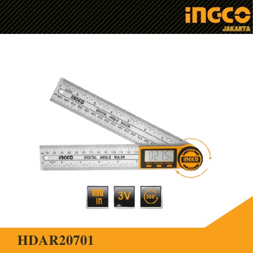 Penggaris Sudut Siku / Digital Angle Ruler (40cm) INGCO HDAR20701