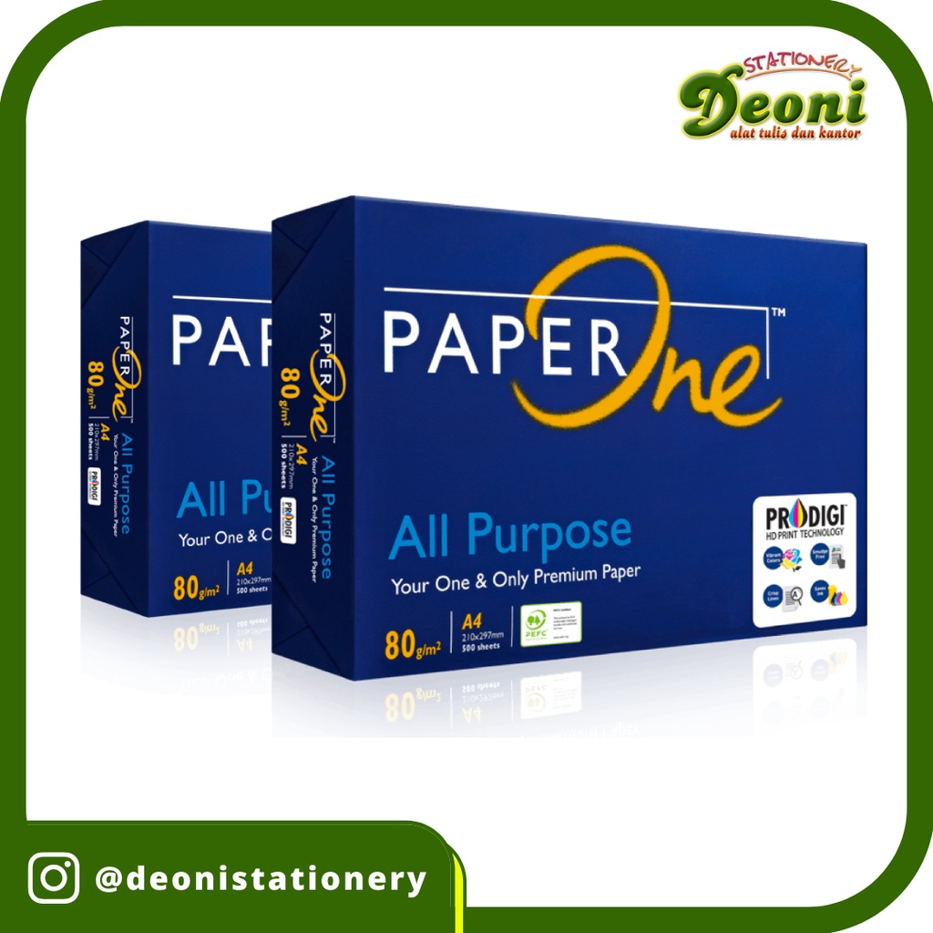 

Kertas PAPERONE A4 80gr (isi 500 lembar)