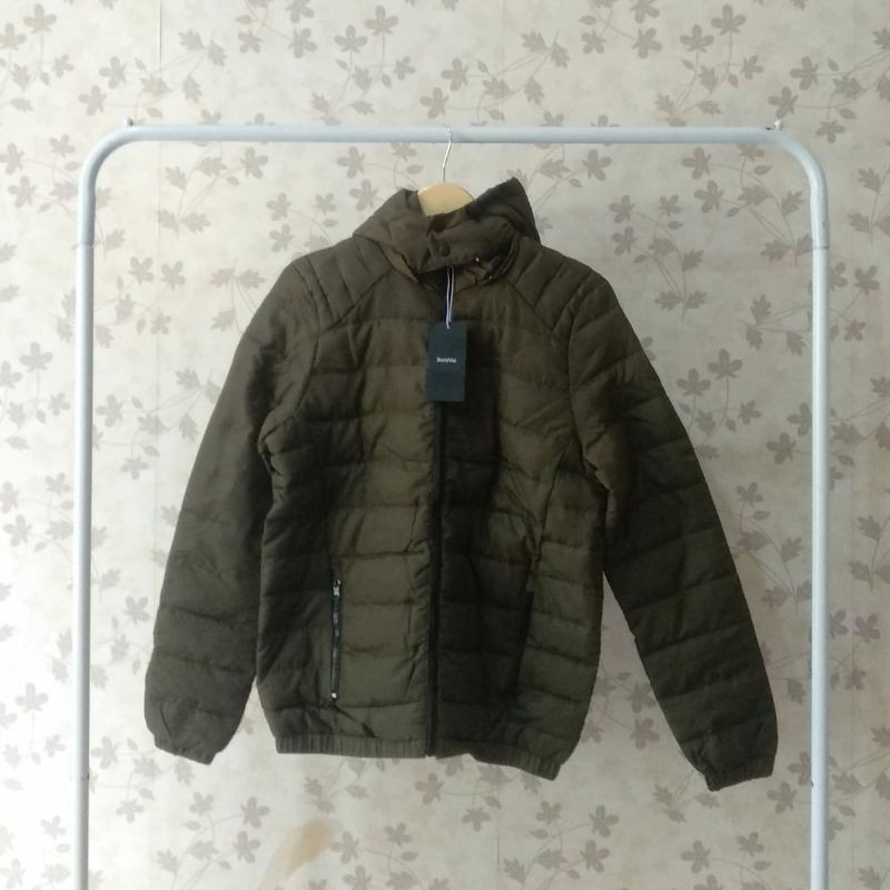 BERSHKA HOODED PUFFER JACKET
