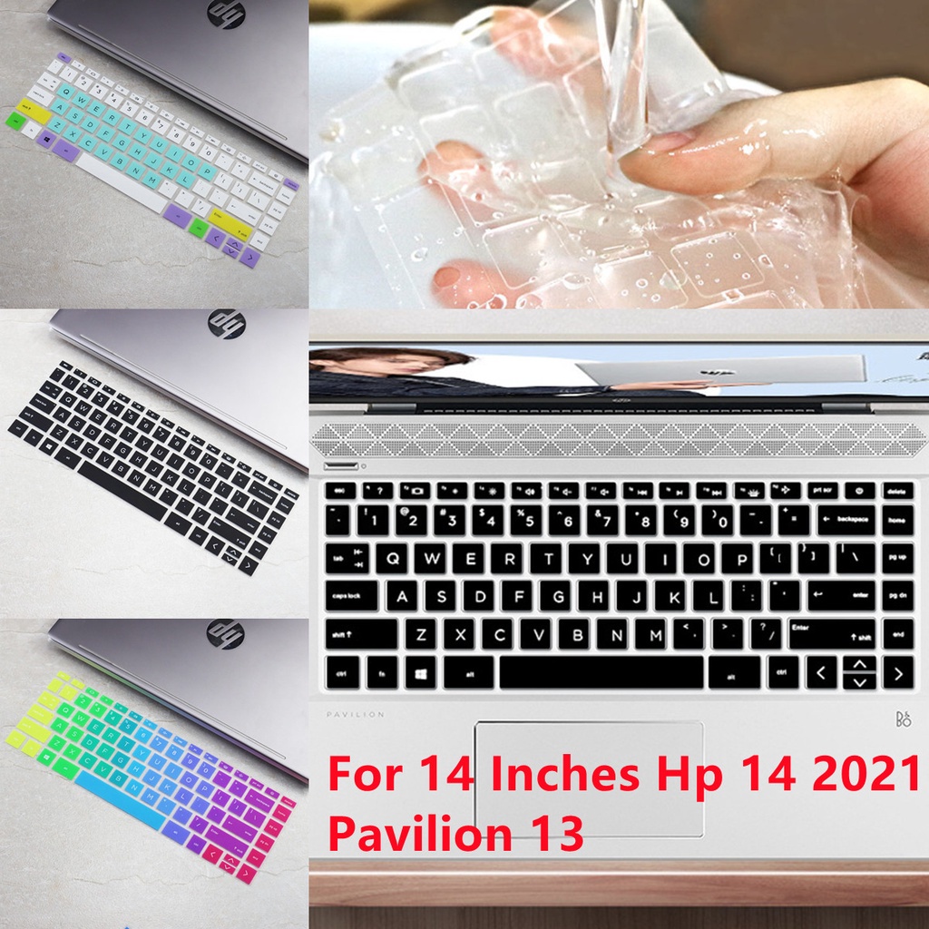 Cover Pelindung Keyboard Laptop Bahan Silikon Lembut Ultra Tipis Untuk Hp 14 / 2021 / Pavilion 13 / bb Series 13-bb0009tu 14 &quot;