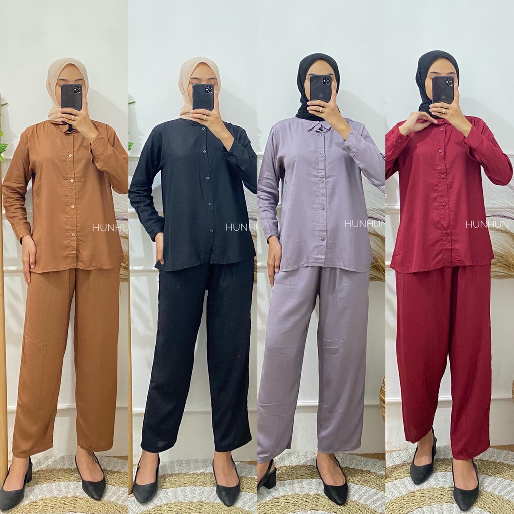 BEST SELLER!! POLOS ONE SET PUSATGROSIR_SOLO/ SETELAN POLOS RAYON PREMIUM DAILY SET HITS SELEBGRAM