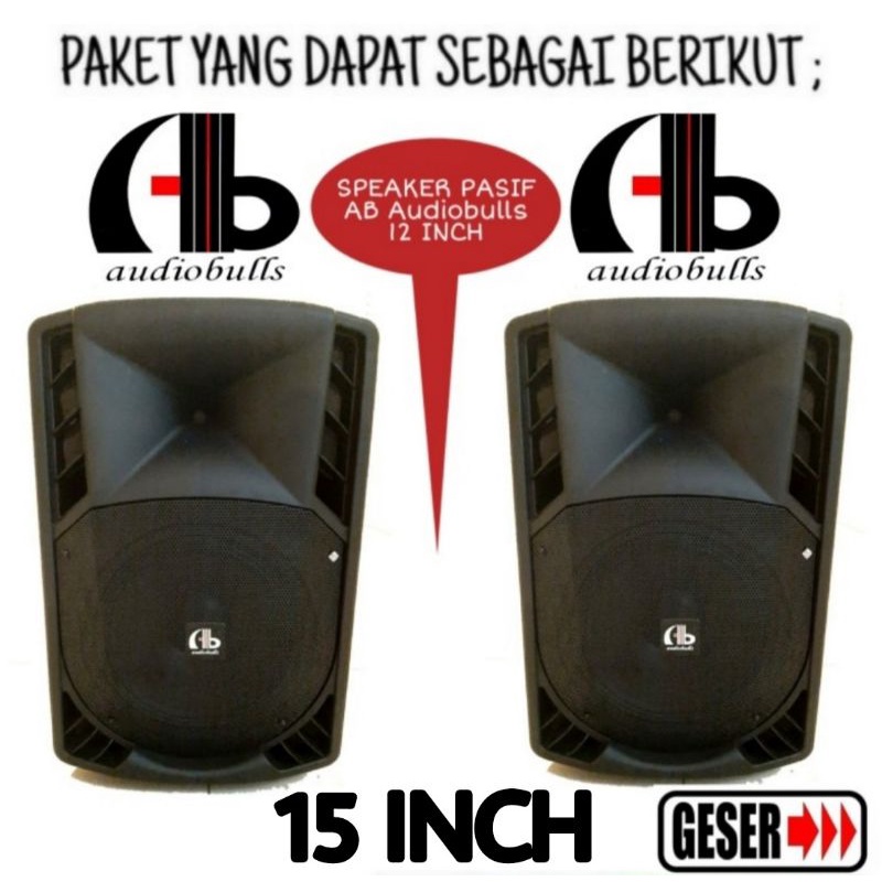 Promo Paket Sound System AB Audio Bulls 15 Inch / Free Ongkir + Sepeda Olahraga