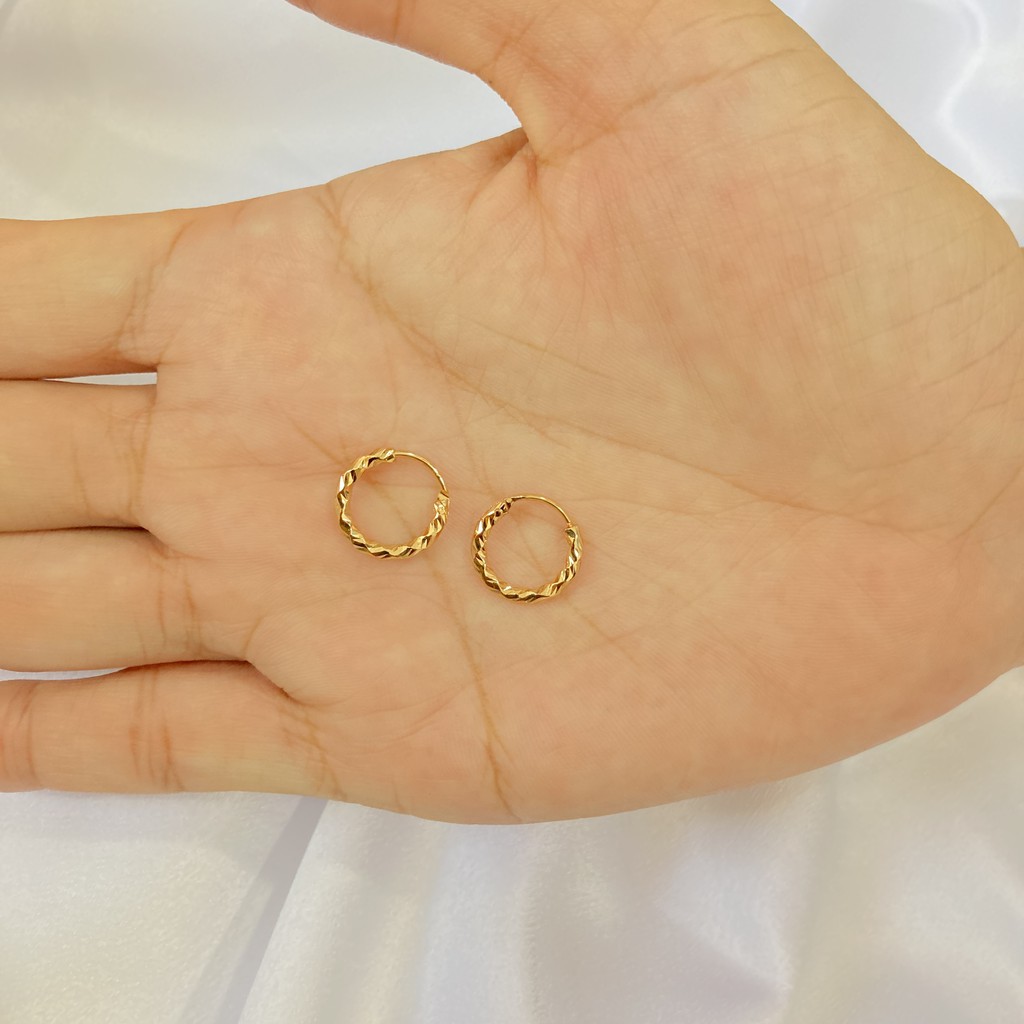 Anting Anak Gipsy Polos Lapis Emas Aksesoris Perhiasan