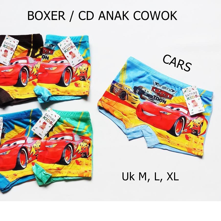 SATTIRE Kids 6 Set Boxer Anak Anak Perempuan &amp; Laki Size M L XL - Justisa