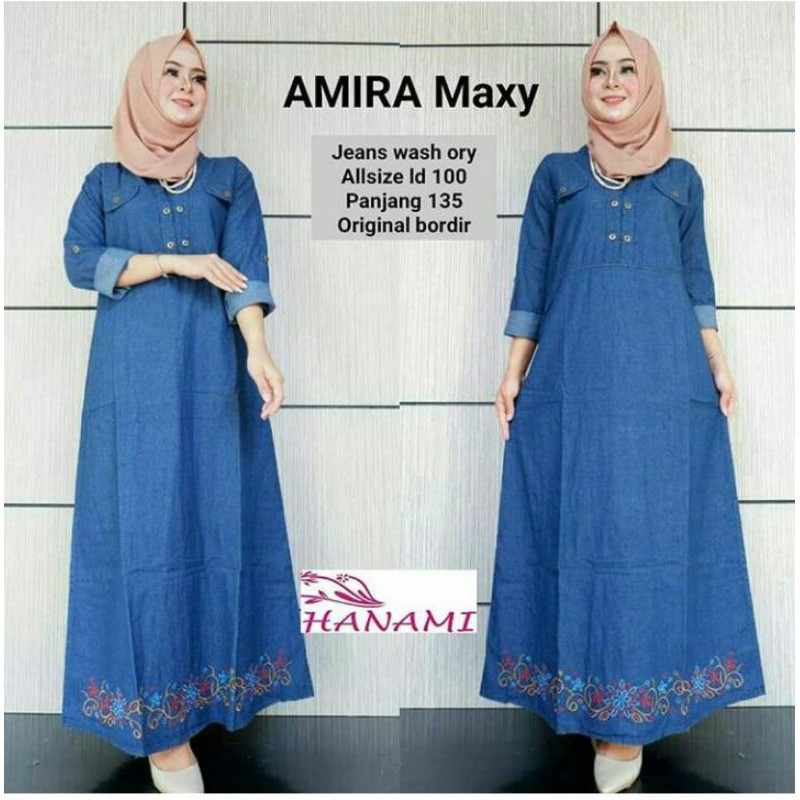 Gamis jeans terbaru / dress jeans