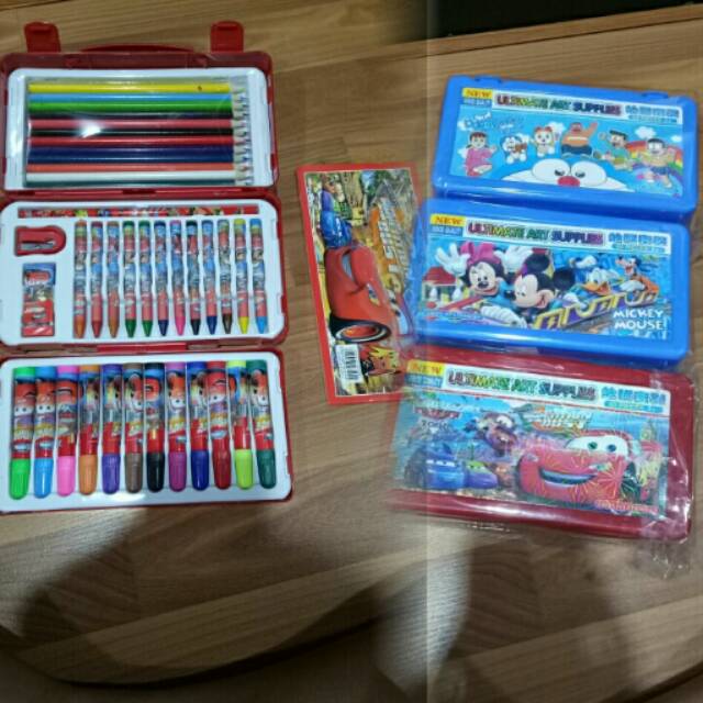 

Alat mewarnai coloring tulis set crayon car air