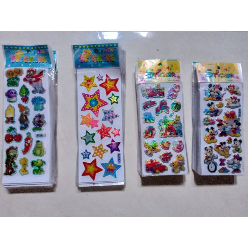 

stiker timbul / stiker hologram / stiker anak / stiker murah isi 10pc