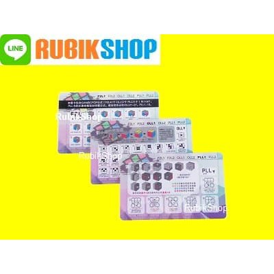 Rubik Yongjun - Rubik Kubus - Pelumas Rubik Cfop Card Cross F2L Oll Pll / Kartu Rumus Algoritma