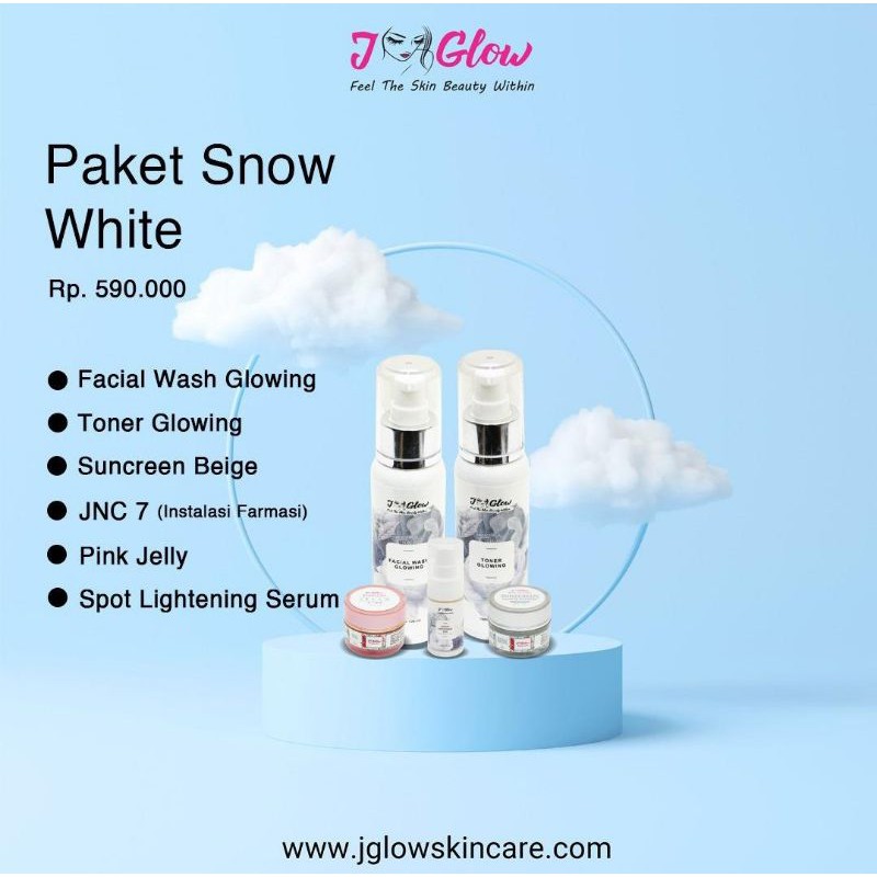 JGLOW Skincare Paket Snow White - Paket Kecantikan Paket Glowing