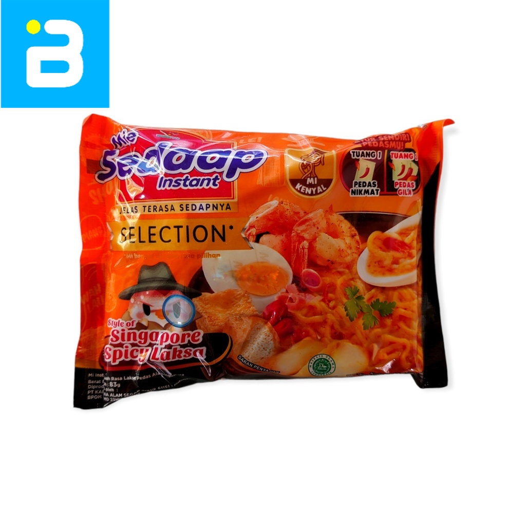 Jual Mie Sedaap Selection Singapore Spicy Laksa 83 G Shopee Indonesia