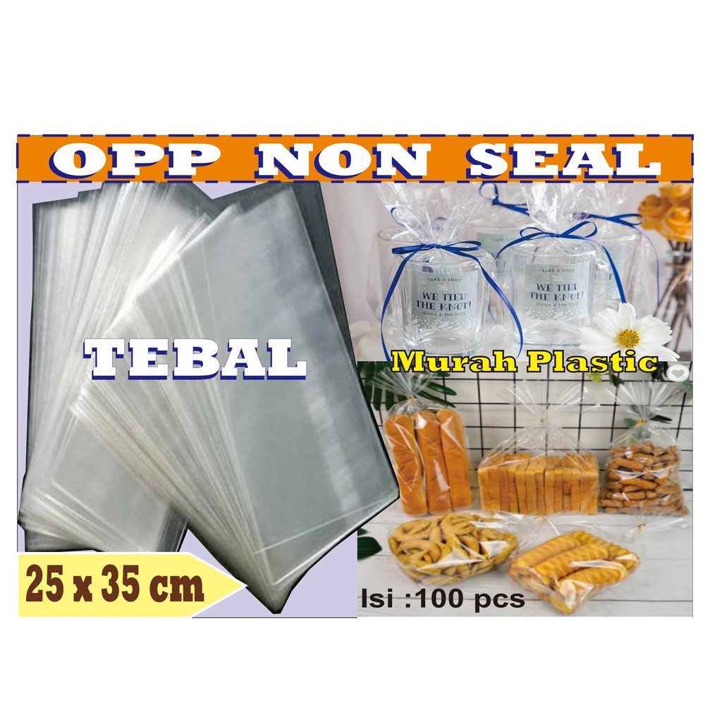 Plastik OPP TEBAL TANPA LEM/SEAL 25 x 35 cm