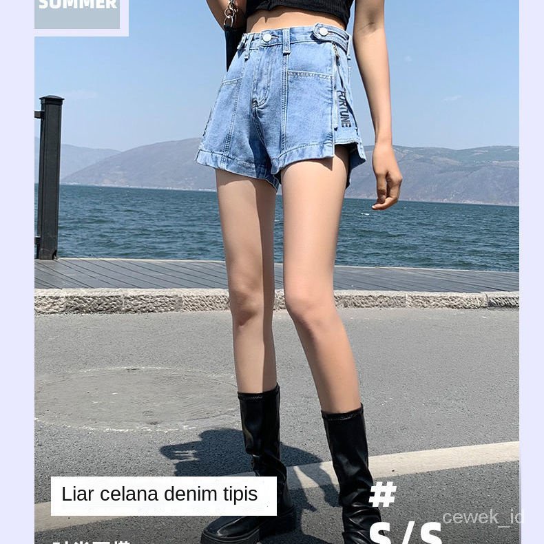 CEWEK_ID Fashion wanita Celana Pendek Jeans Wanita hot pans celana pendek wanita korea kekinian hight waist streetwear shorts pants