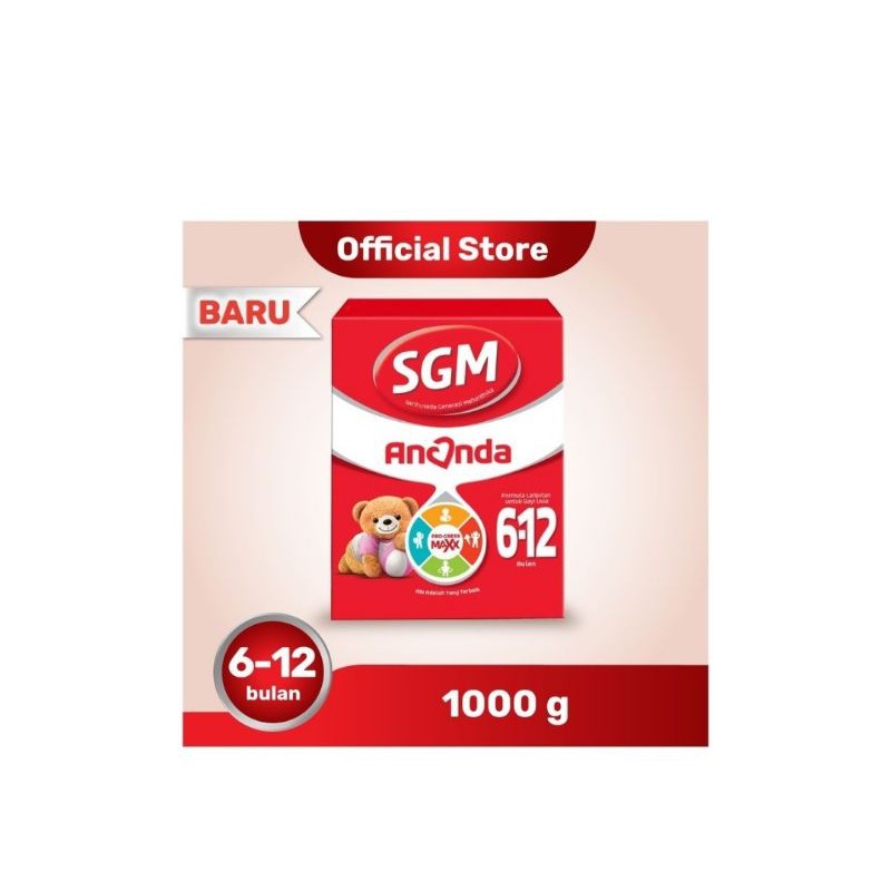 

SGM Ananda 6-12 Bulan Susu Formula bayi 1000gr