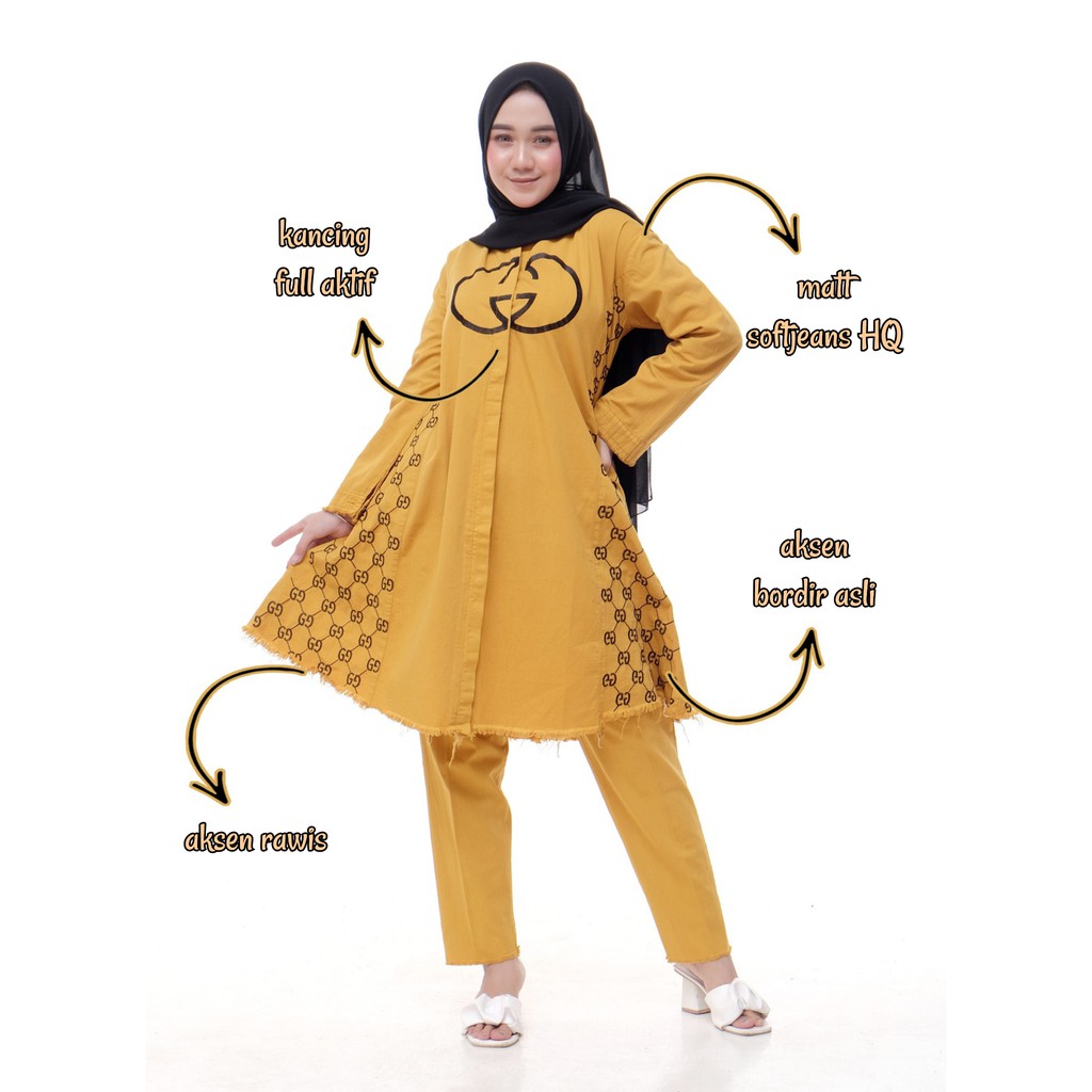 YELLOW MELLOW DENIM ONE SET