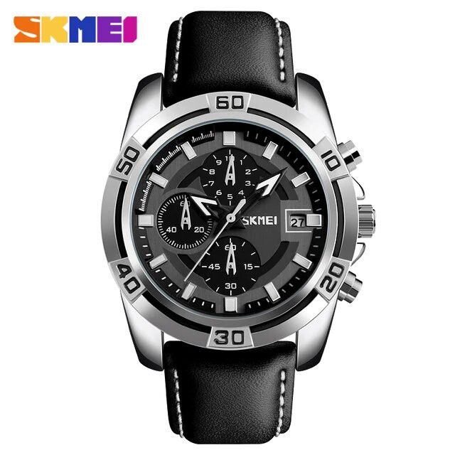 Jam Tangan Pria / SKMEI 9156 / SKMEI / Original / Casual Watch Leather / SKMEI