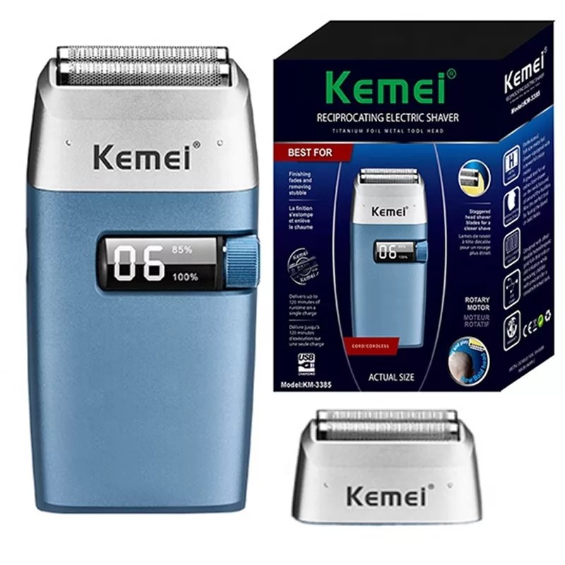 kemei km 3385 alat cukur rambut jenggot kumis elektric shaver