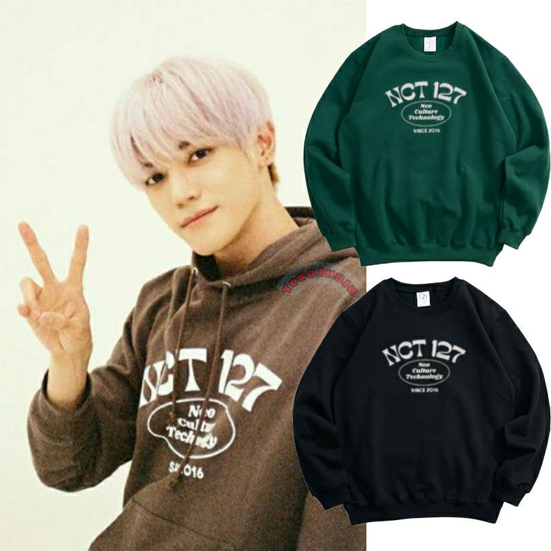 ( versi ) Basic Sweater NCT 127 Taeyong style NCT 127 SINCE 2016 SABLON PUTIH