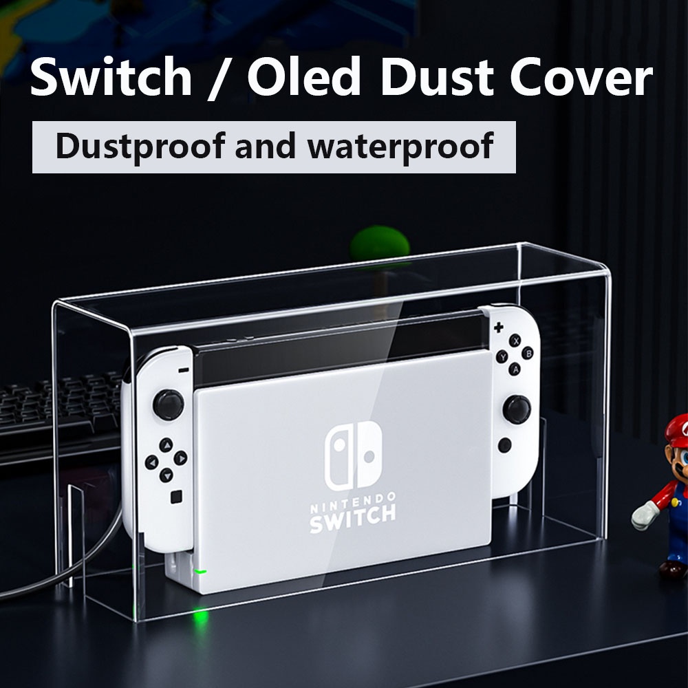 Cover Pelindung Konsol Game Nintendo Switch Anti Debu Bahan Akrilik Transparan