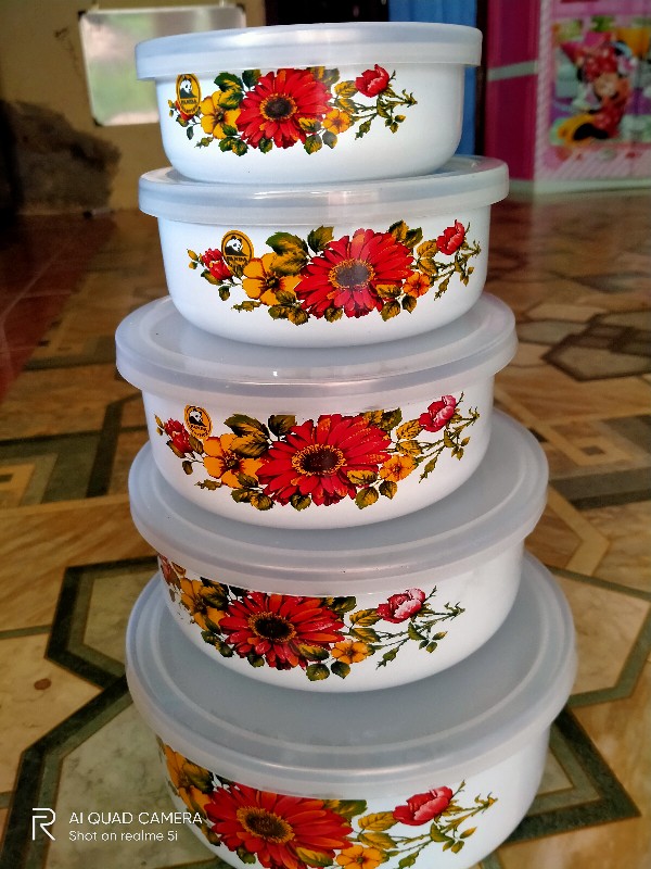 Rantang 5 Pcs Motif/ Mixing Bowl Maspion 5pcs