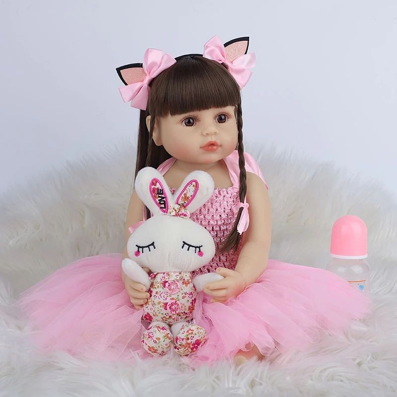 Boneka Bayi Reborn Full Silikon Bisa Mandi 55 cm Premium Realistis Original
