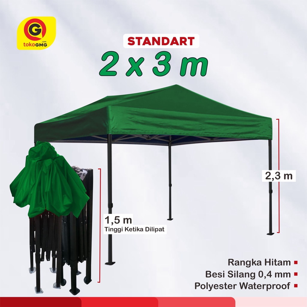 Tenda Lipat 2 x 3 m Standart - Tenda Matic - Folding Tend 2 x 3 Tenda 2x3